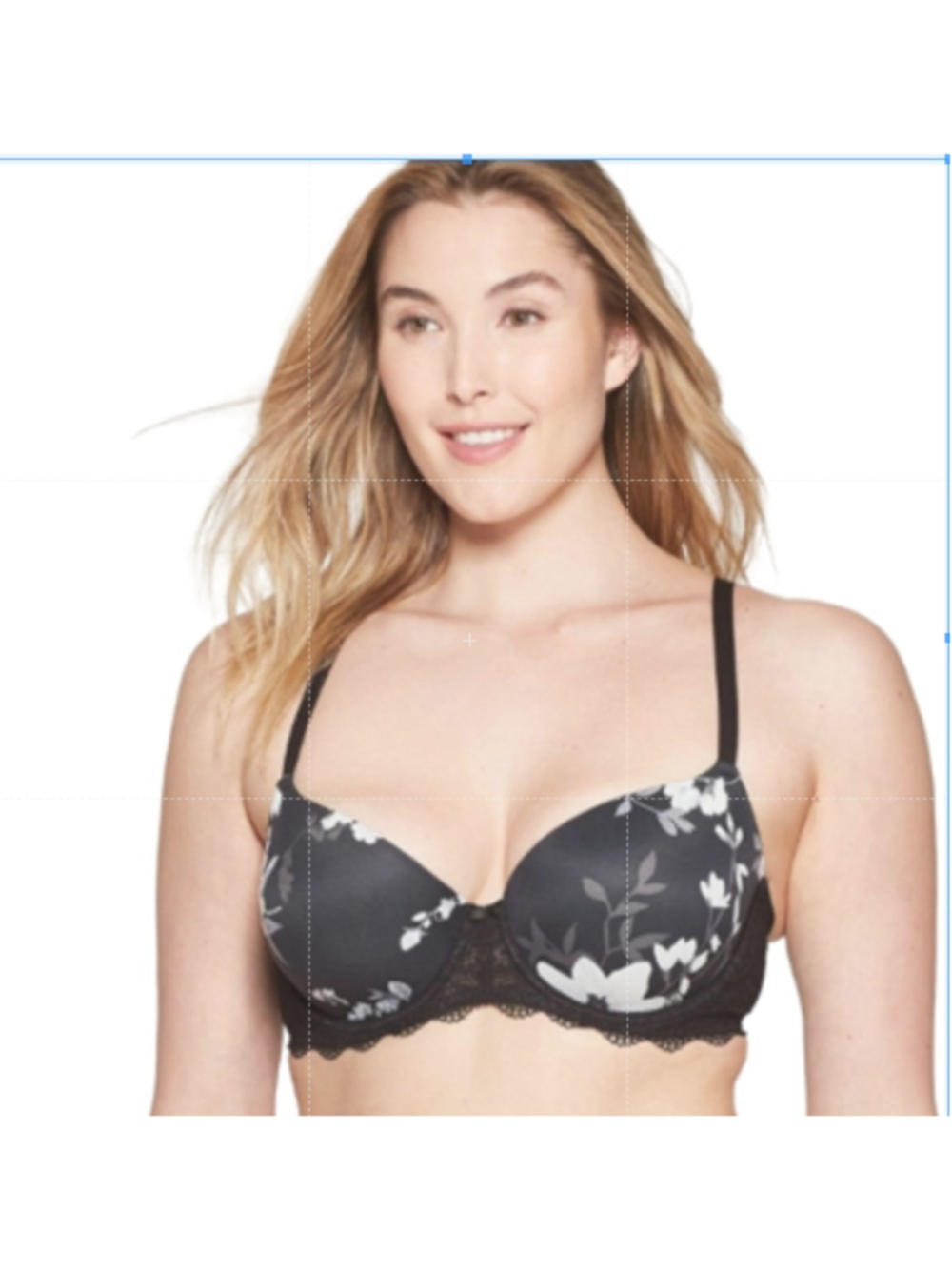 Auden Floral Daydream Light Lift Lace Demi T-Shirt Push Up Bra 32C